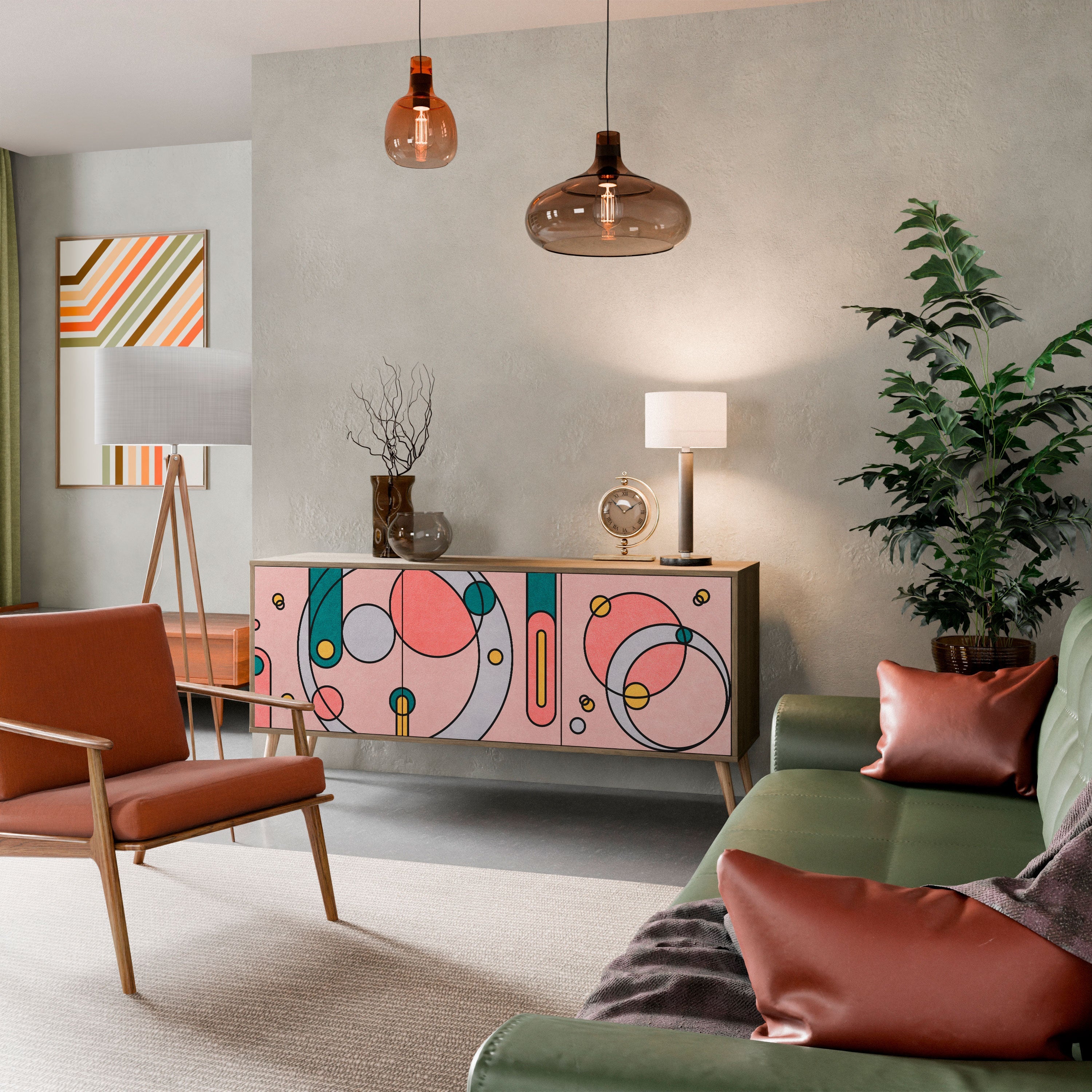 GOSSAMER ECHOES 3-türiges Sideboard in Eichenoptik