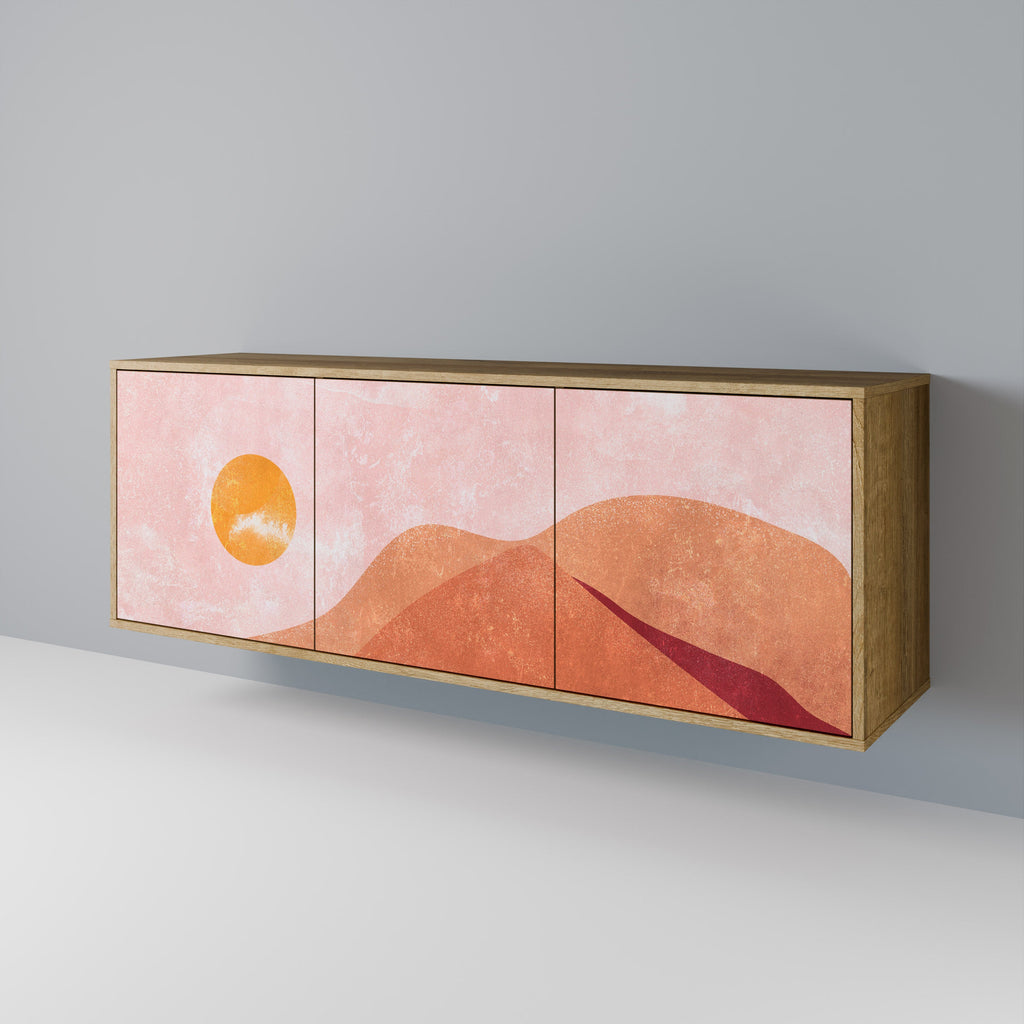 LUMINOUS SUNLIGHT 3-türiges Sideboard in Eichenoptik