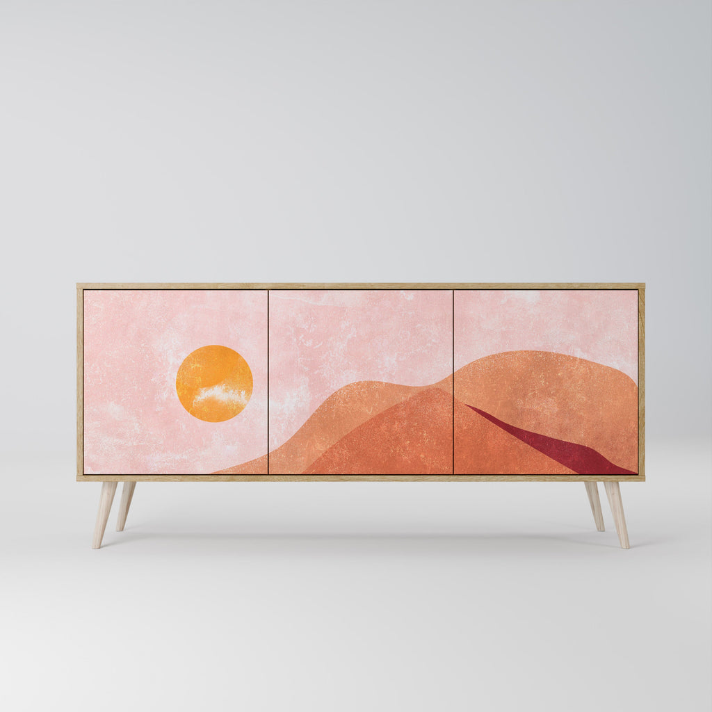 LUMINOUS SUNLIGHT 3-türiges Sideboard in Eichenoptik