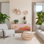 LUMINOUS SUNLIGHT 3-Door Sideboard in Oak Effect