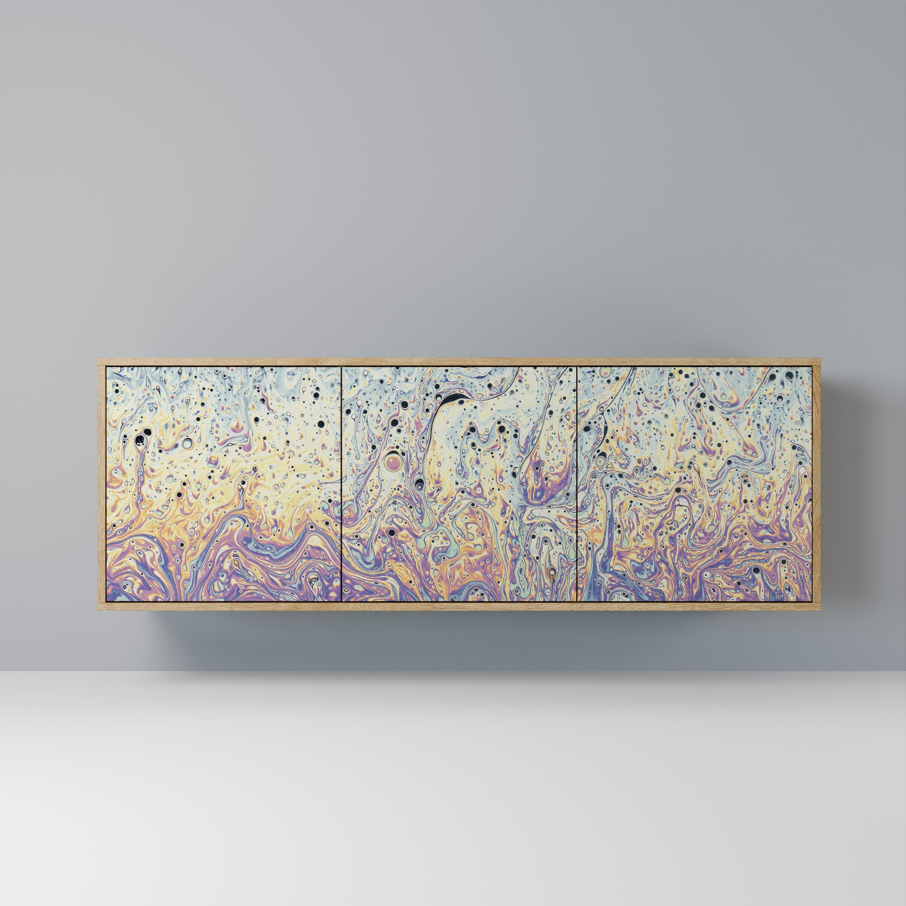 MOSAIC OF COLORS 3-türiges Sideboard in Eichenoptik