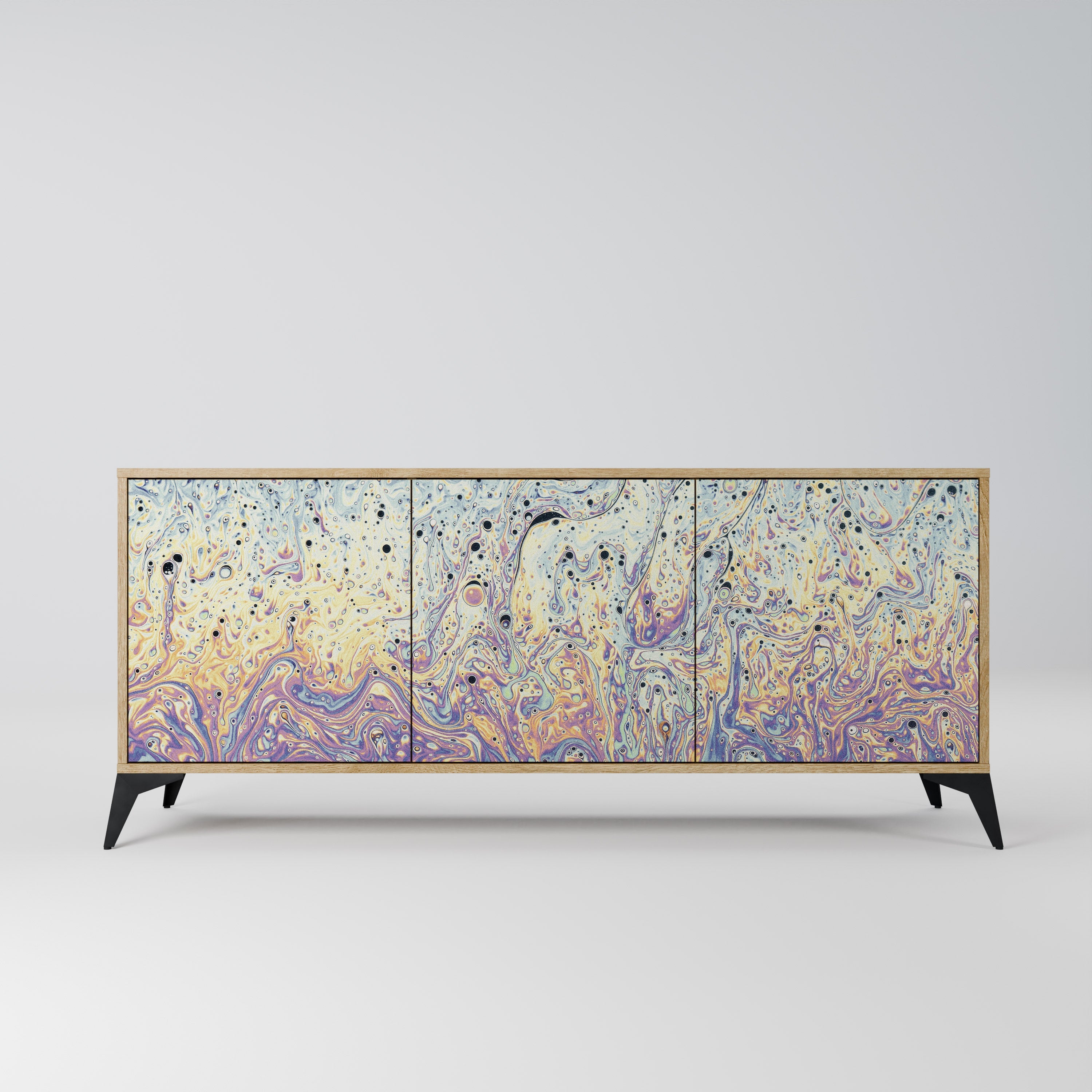 MOSAIC OF COLORS 3-türiges Sideboard in Eichenoptik