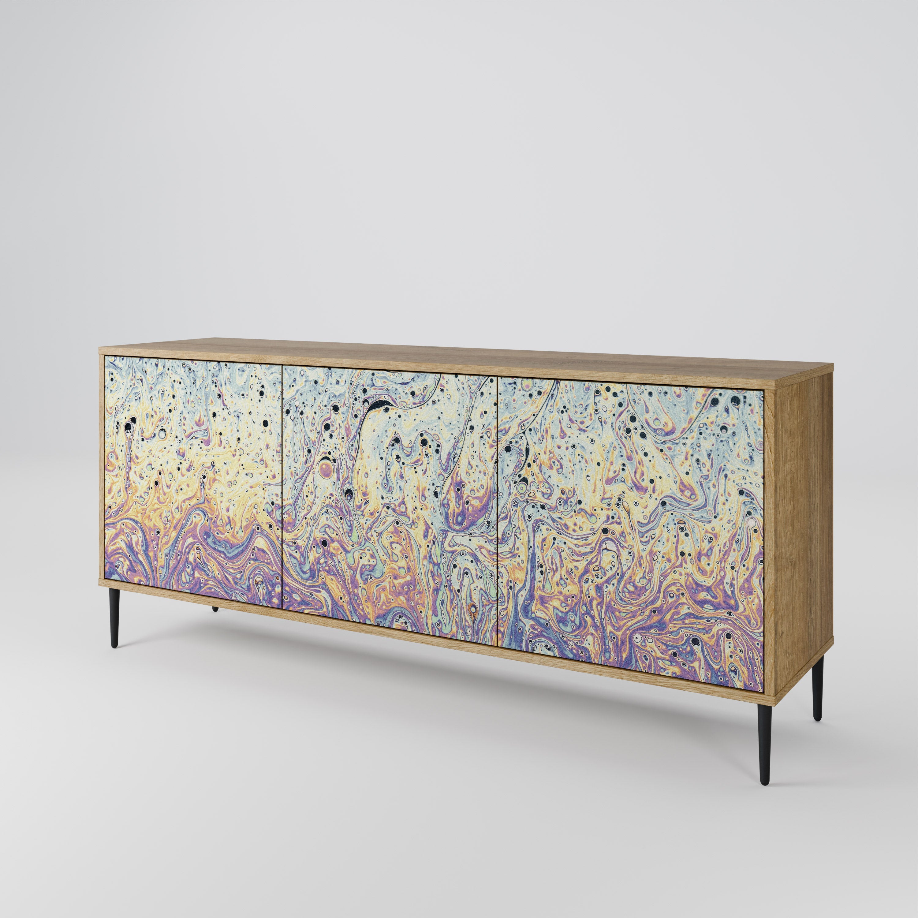 MOSAIC OF COLORS 3-türiges Sideboard in Eichenoptik