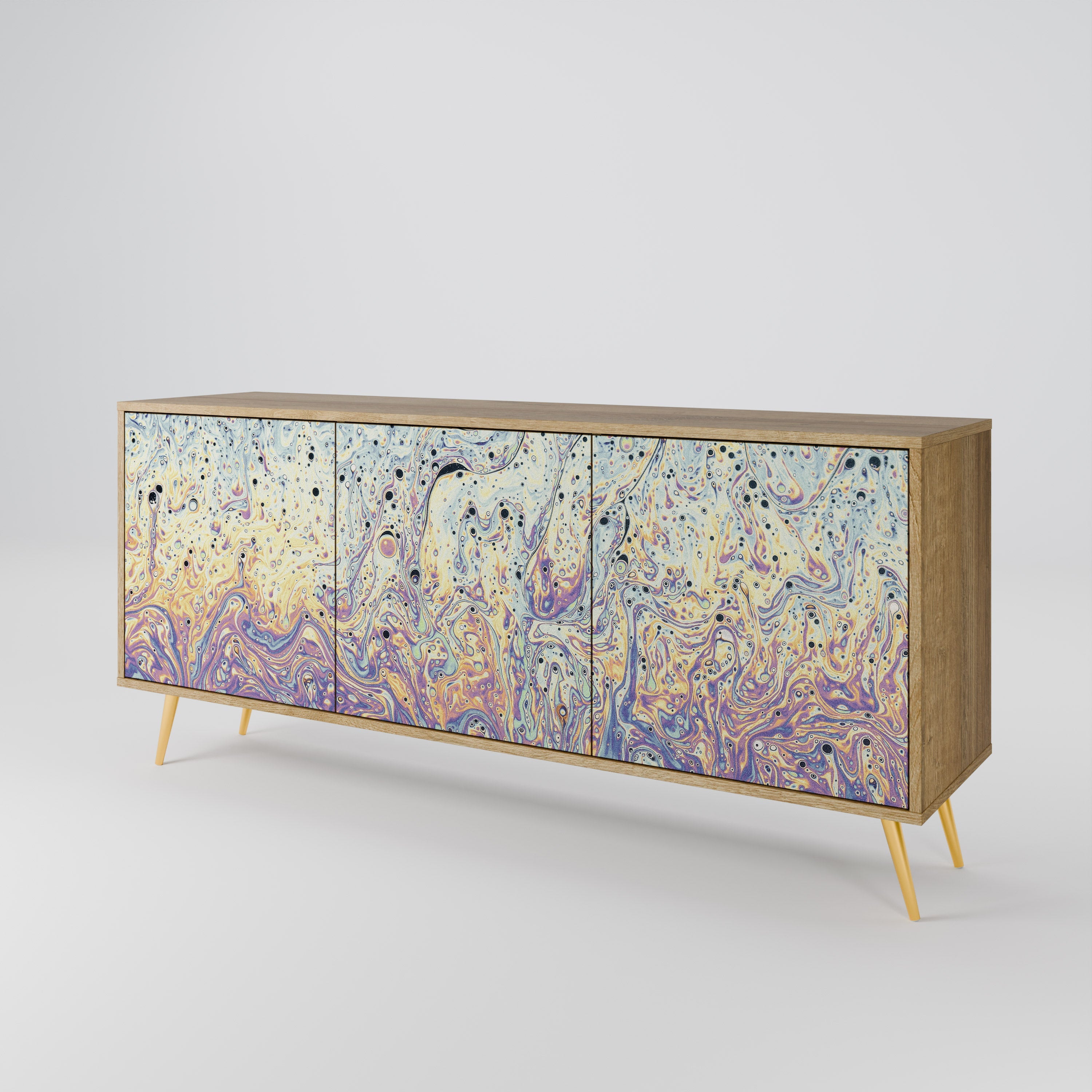 MOSAIC OF COLORS 3-türiges Sideboard in Eichenoptik