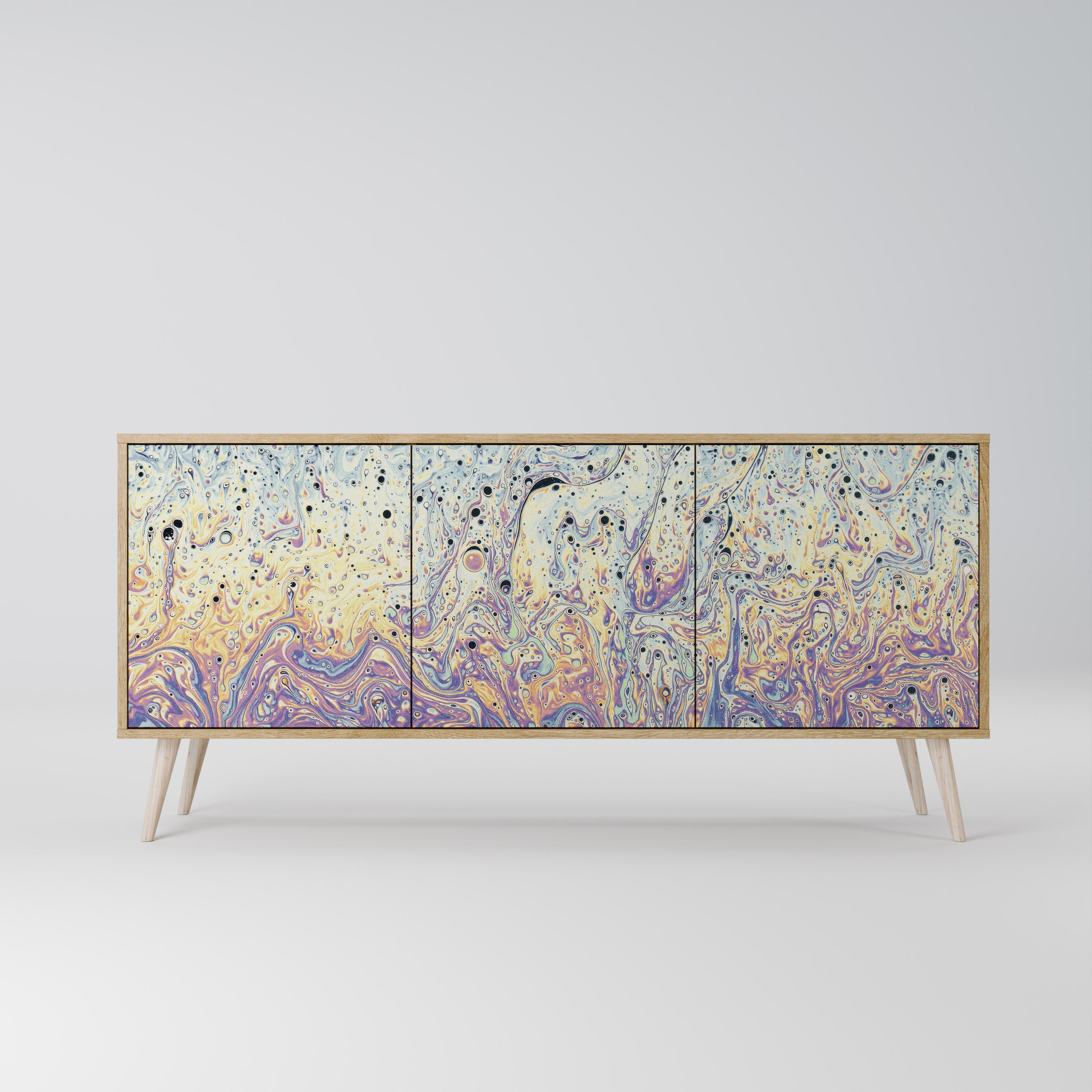 MOSAIC OF COLORS 3-türiges Sideboard in Eichenoptik