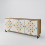 PATTERNED PRISM 3-Door Sideboard in Oak Effect