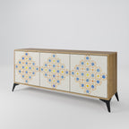 PATTERNED PRISM 3-Door Sideboard in Oak Effect