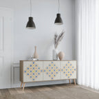 PATTERNED PRISM 3-Door Sideboard in Oak Effect