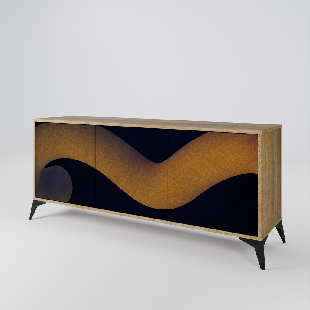 HOLLOW TIME 3-türiges Sideboard in Eichenoptik