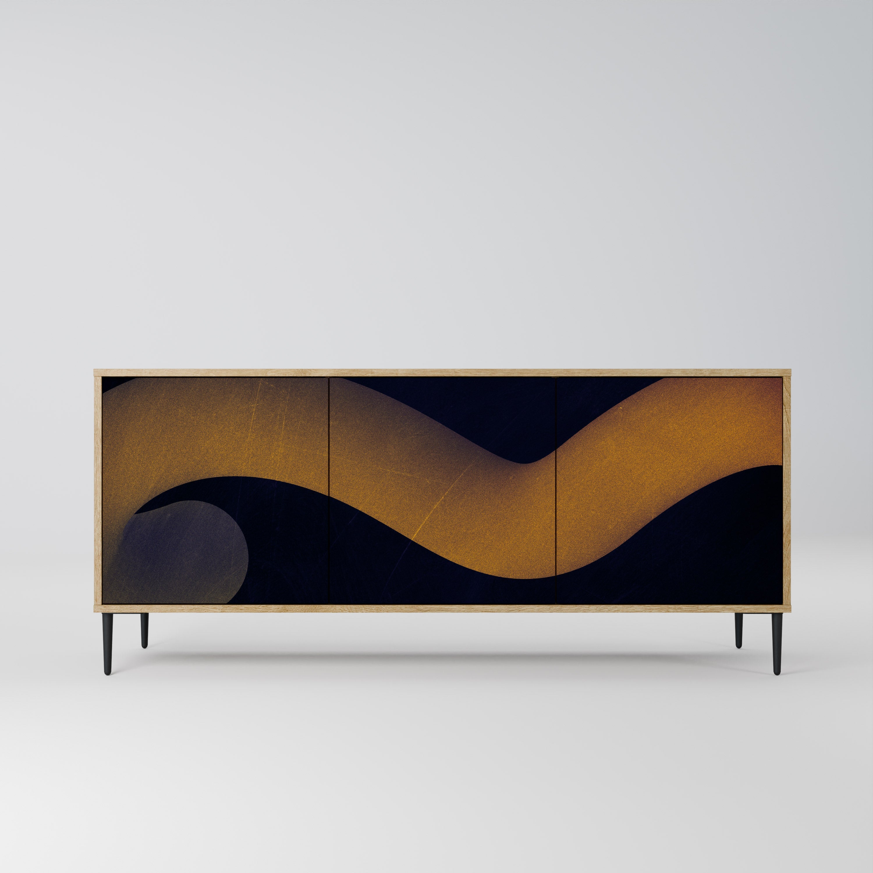 HOLLOW TIME 3-türiges Sideboard in Eichenoptik
