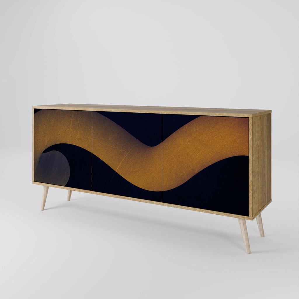 HOLLOW TIME 3-türiges Sideboard in Eichenoptik