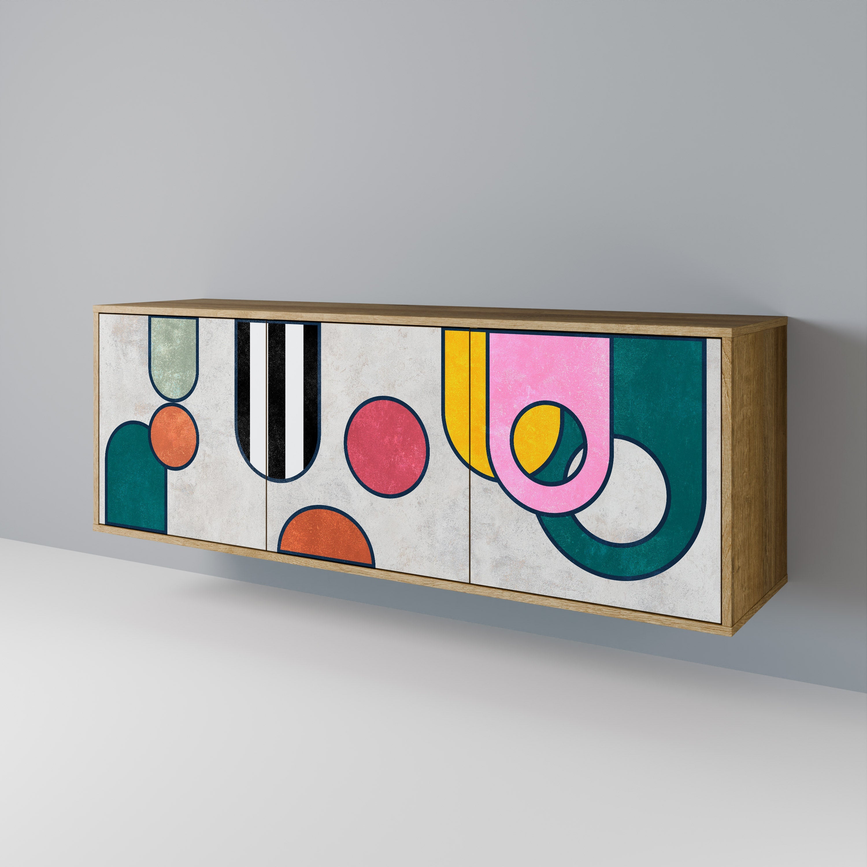 COOL STORY 3-türiges Sideboard in Eichenoptik