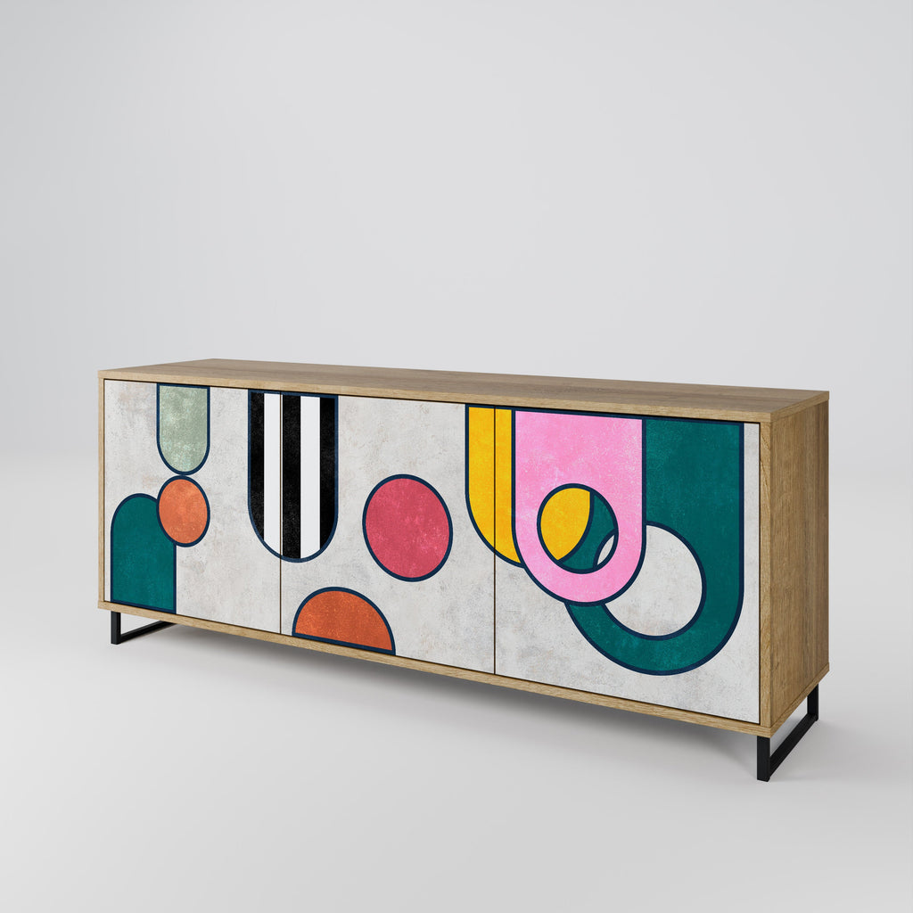 COOL STORY 3-türiges Sideboard in Eichenoptik