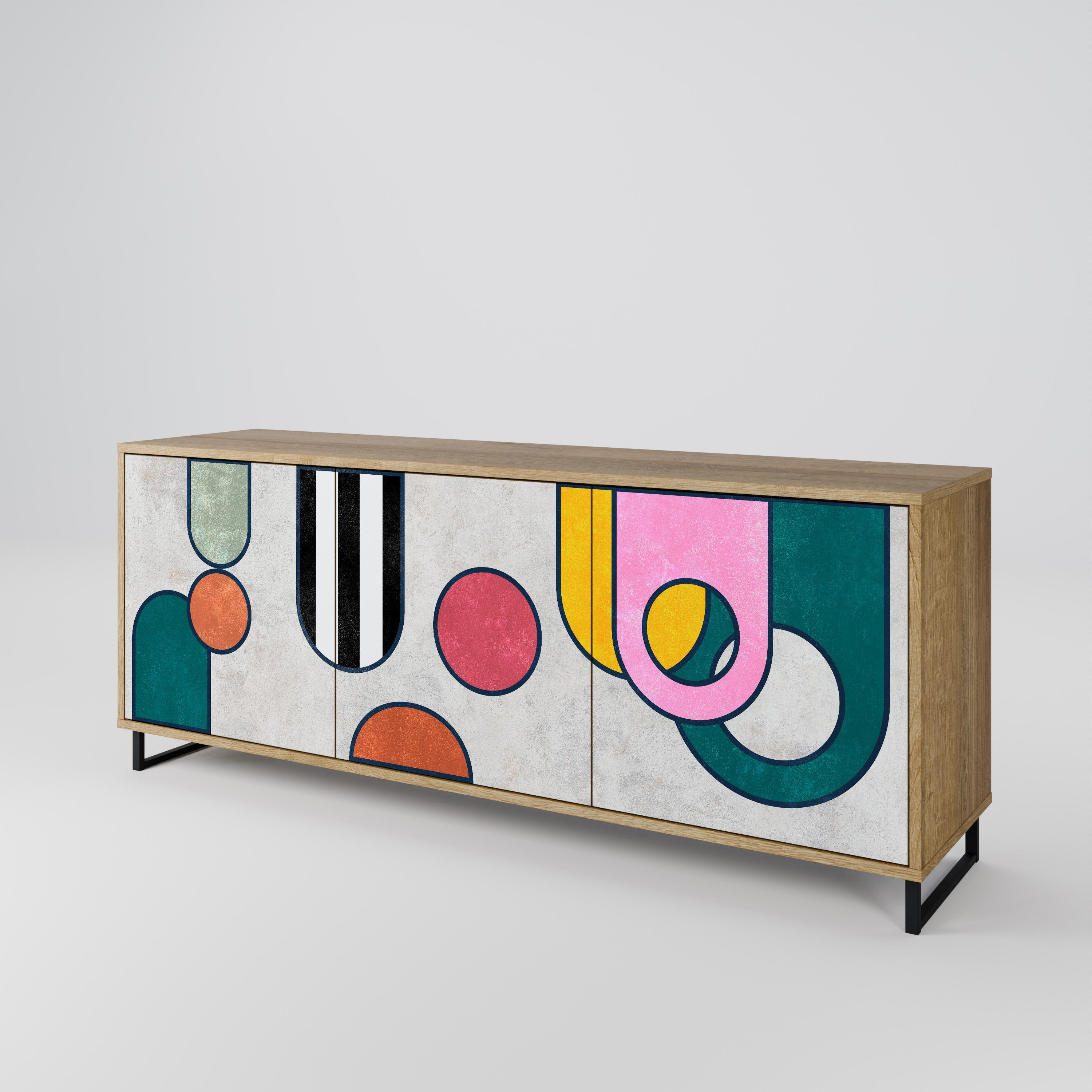 COOL STORY 3-türiges Sideboard in Eichenoptik