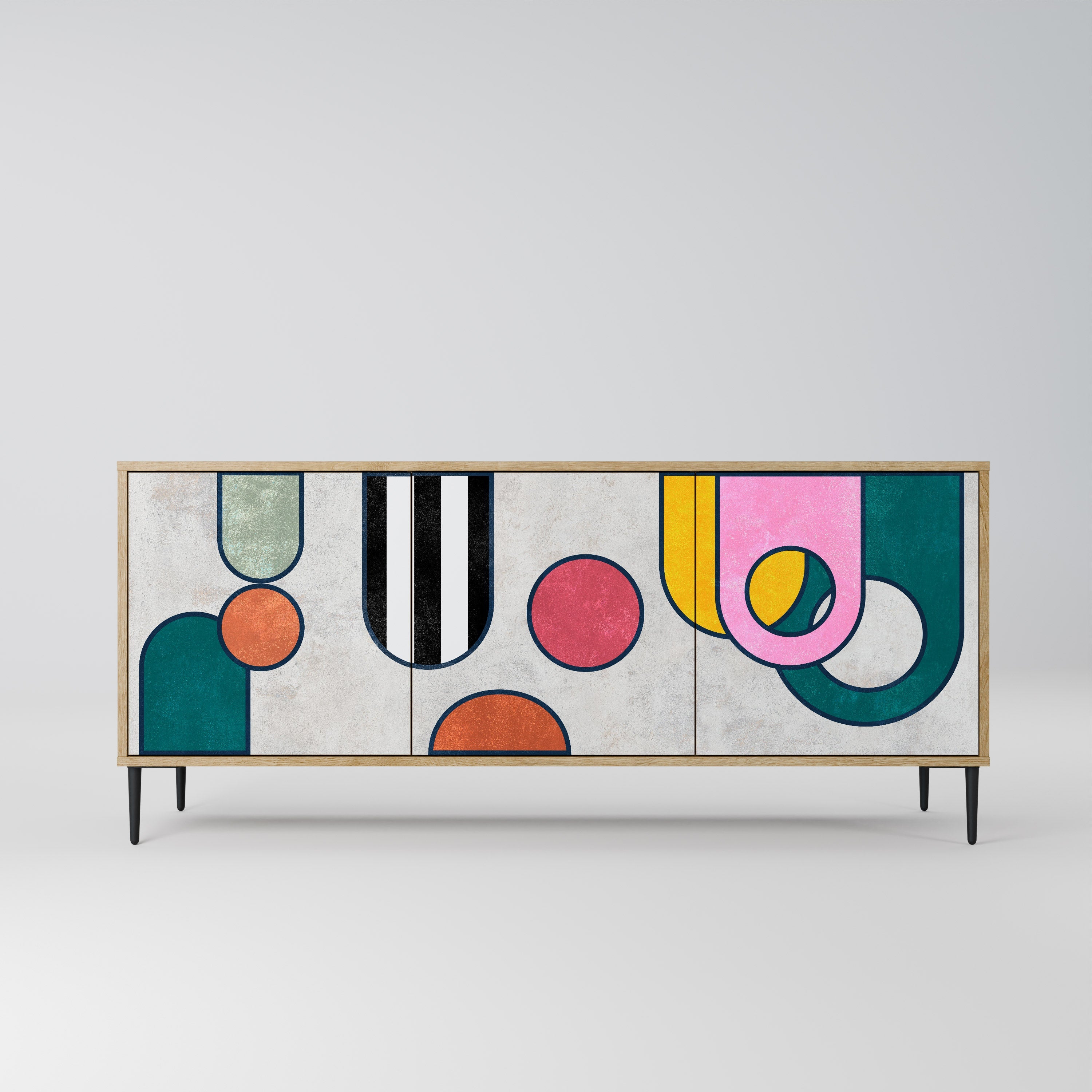 COOL STORY 3-türiges Sideboard in Eichenoptik