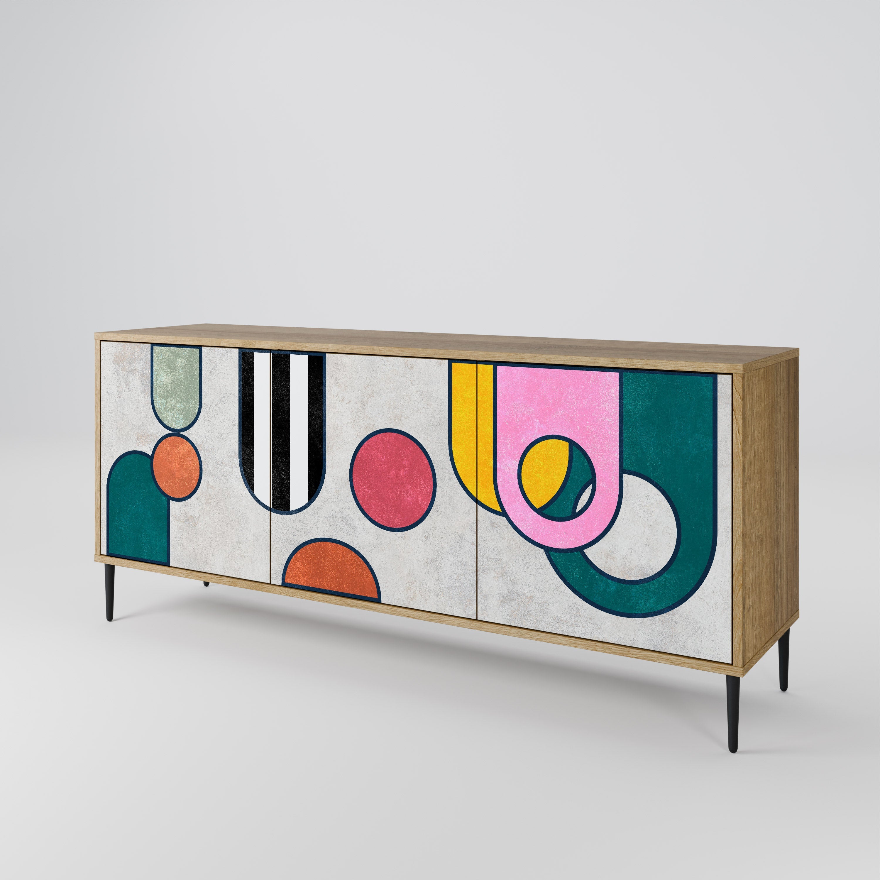COOL STORY 3-türiges Sideboard in Eichenoptik