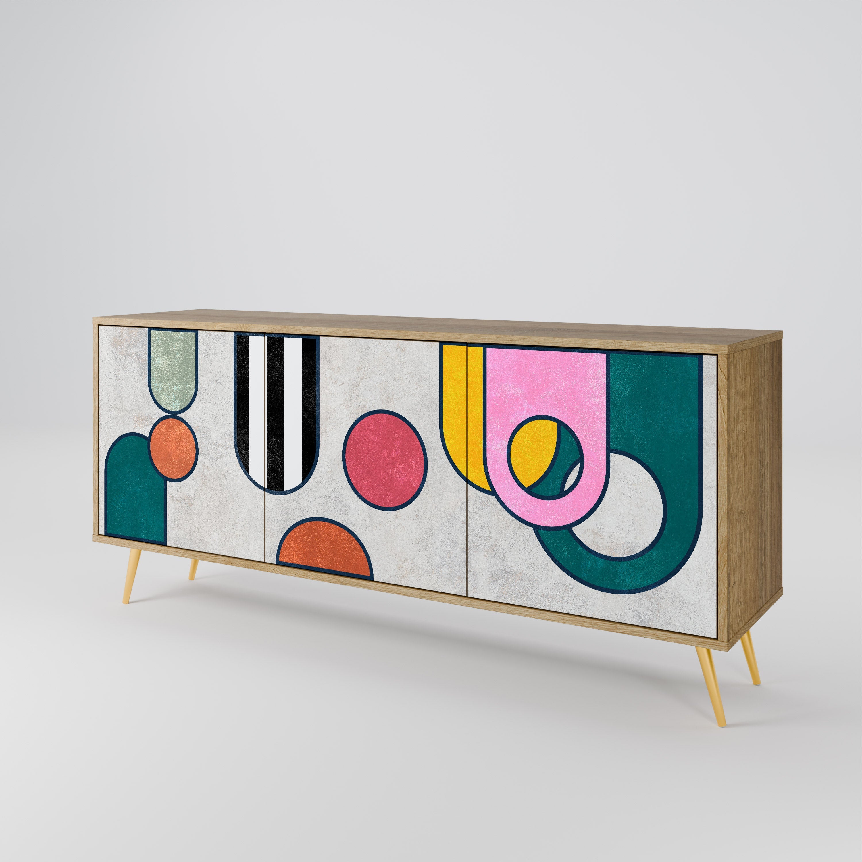 COOL STORY 3-türiges Sideboard in Eichenoptik