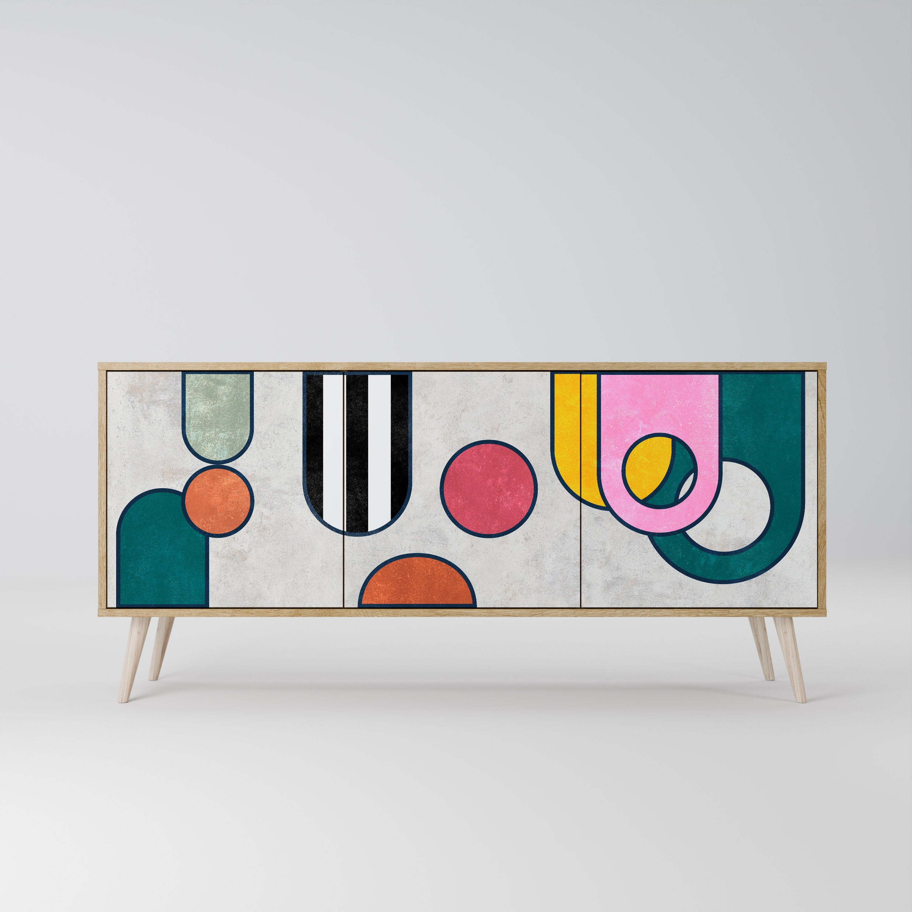 COOL STORY 3-türiges Sideboard in Eichenoptik