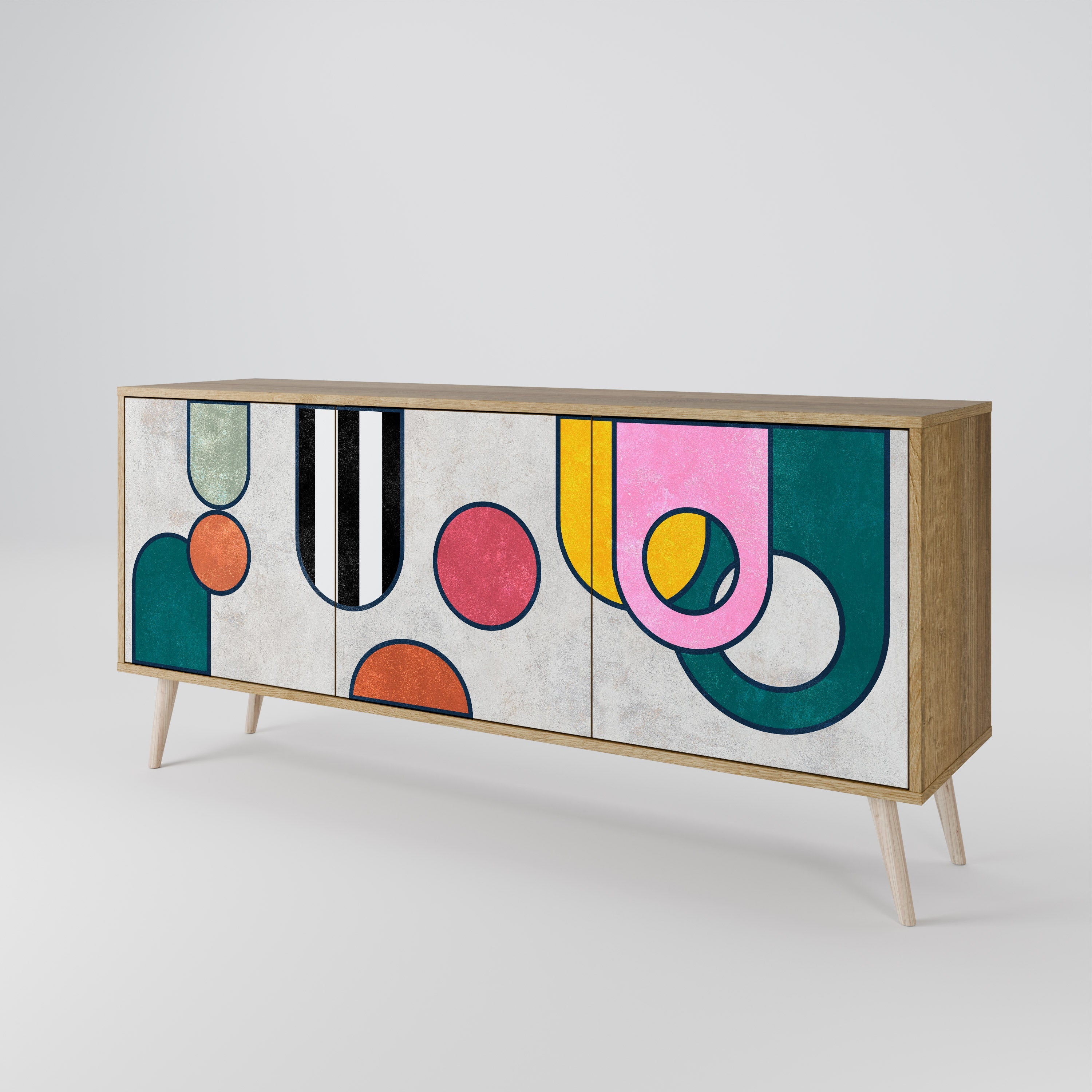 COOL STORY 3-türiges Sideboard in Eichenoptik
