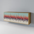 CHROMA CONTOURS 3-Door Sideboard in Oak Effect