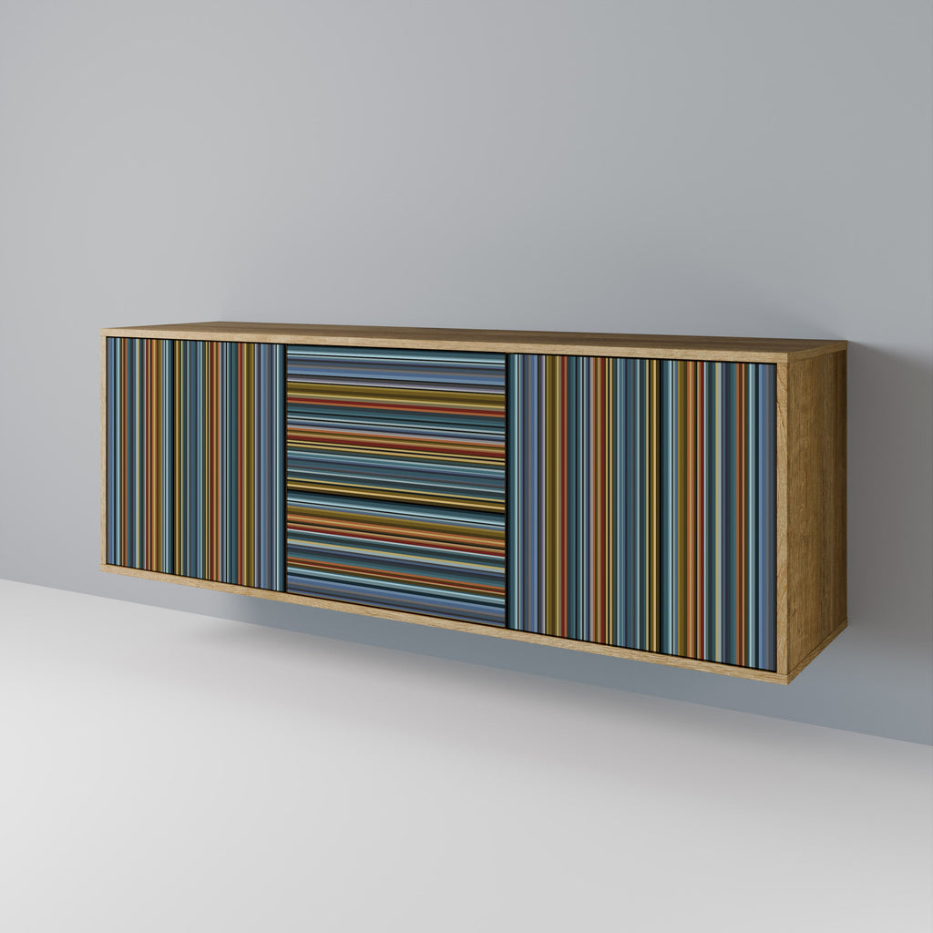 LINEOUT SPECTRUM 3-türiges Sideboard in Eichenoptik