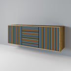 LINEOUT SPECTRUM Sideboard mit 3 Türen in Eiche-Optik
