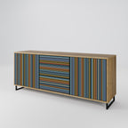 LINEOUT SPECTRUM Sideboard mit 3 Türen in Eiche-Optik