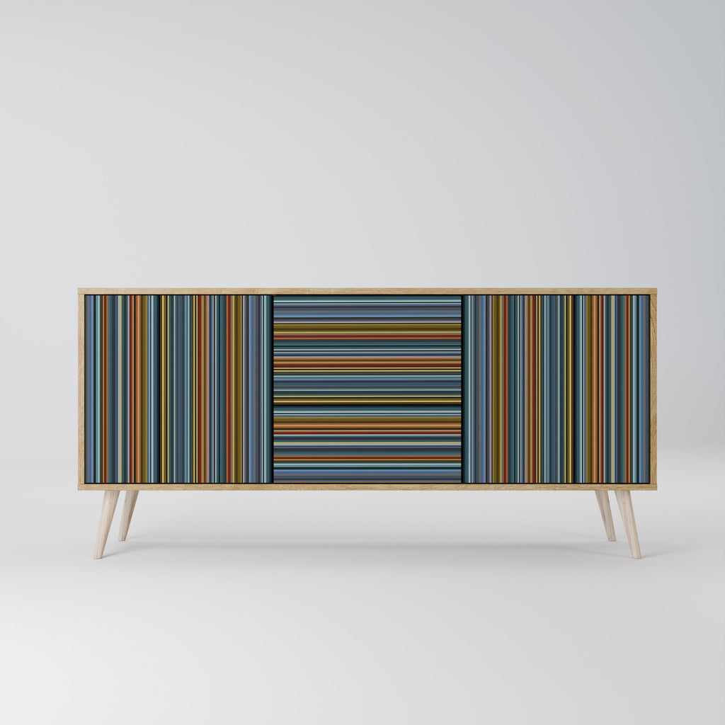 LINEOUT SPECTRUM 3-türiges Sideboard in Eichenoptik