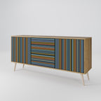 LINEOUT SPECTRUM Sideboard mit 3 Türen in Eiche-Optik