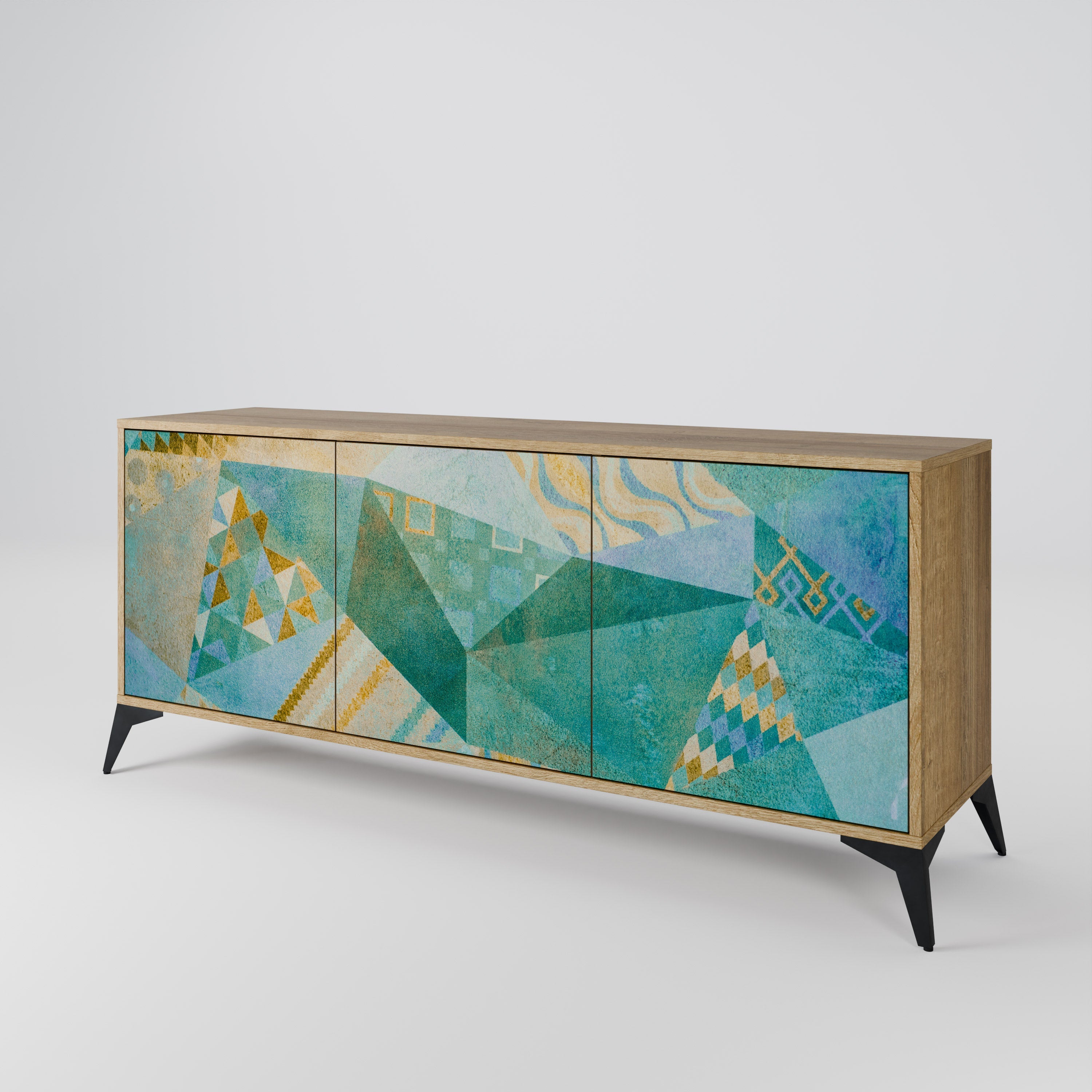 SPECTRUM SPLENDOR 3-türiges Sideboard in Eichenoptik