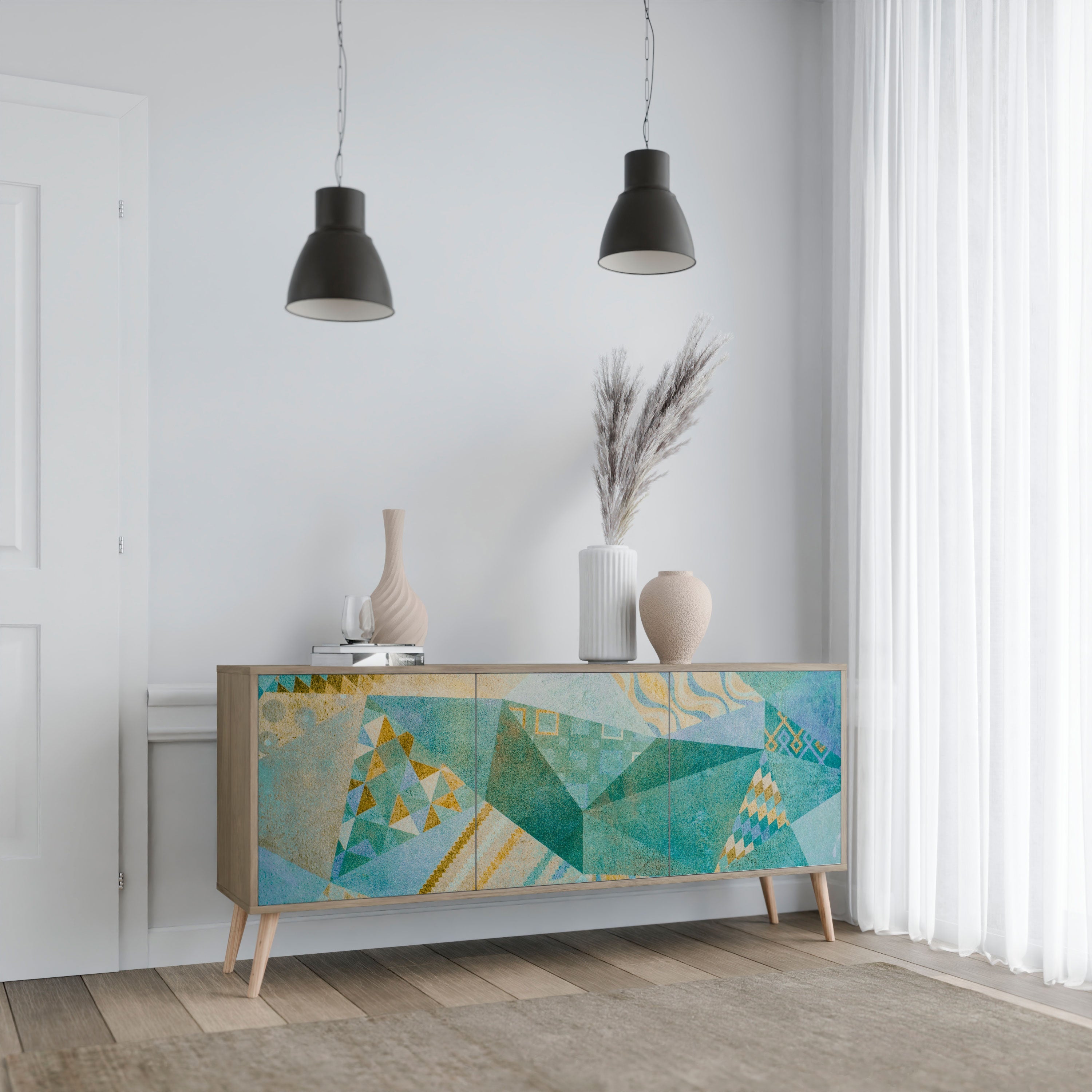 SPECTRUM SPLENDOR 3-türiges Sideboard in Eichenoptik