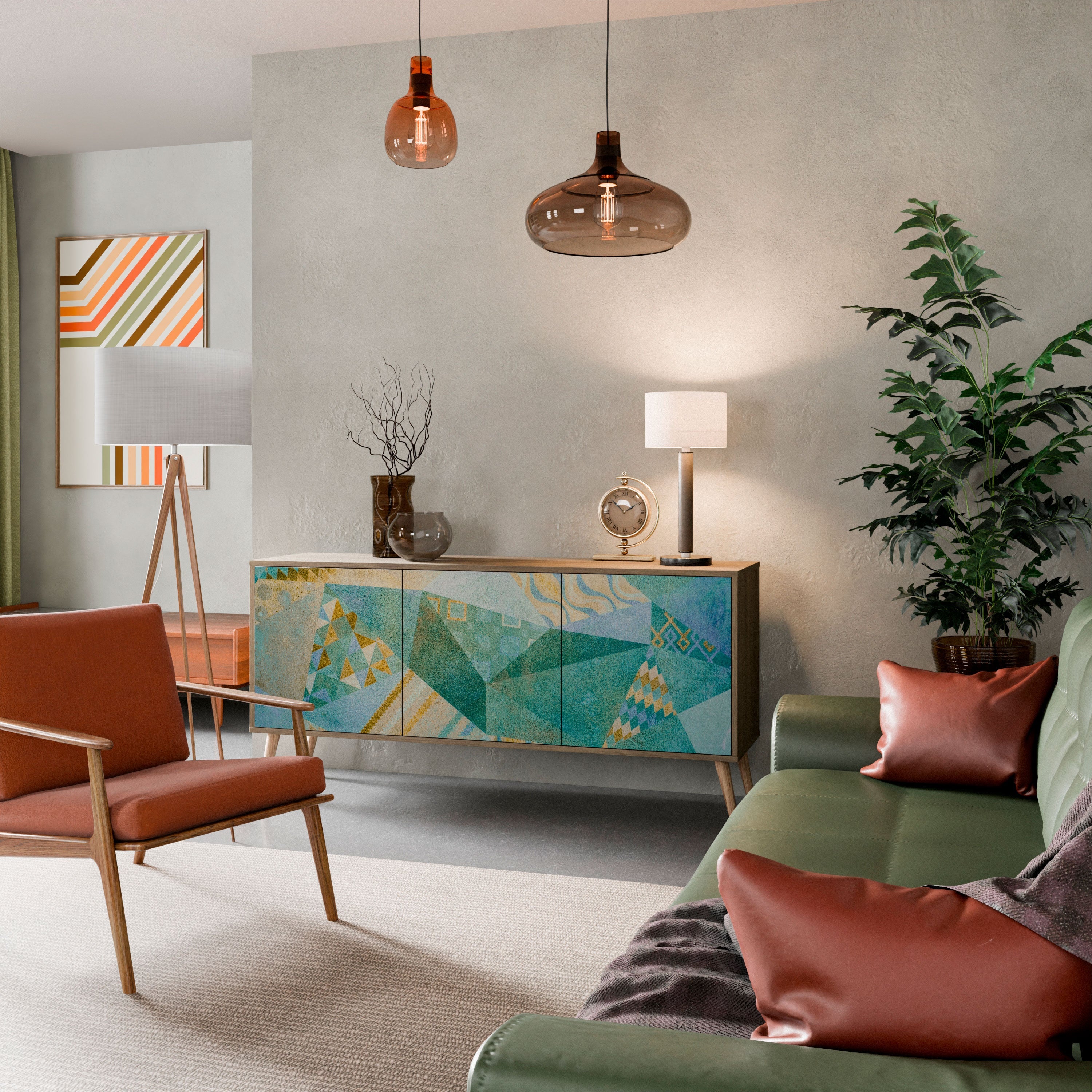 SPECTRUM SPLENDOR 3-türiges Sideboard in Eichenoptik