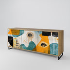 ABSTRACT FACES Sideboard mit 3 Türen in Eiche-Optik