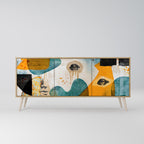 ABSTRACT FACES Sideboard mit 3 Türen in Eiche-Optik