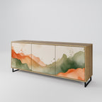 WATERCOLOUR PEAKS Sideboard mit 3 Türen in Eiche-Optik