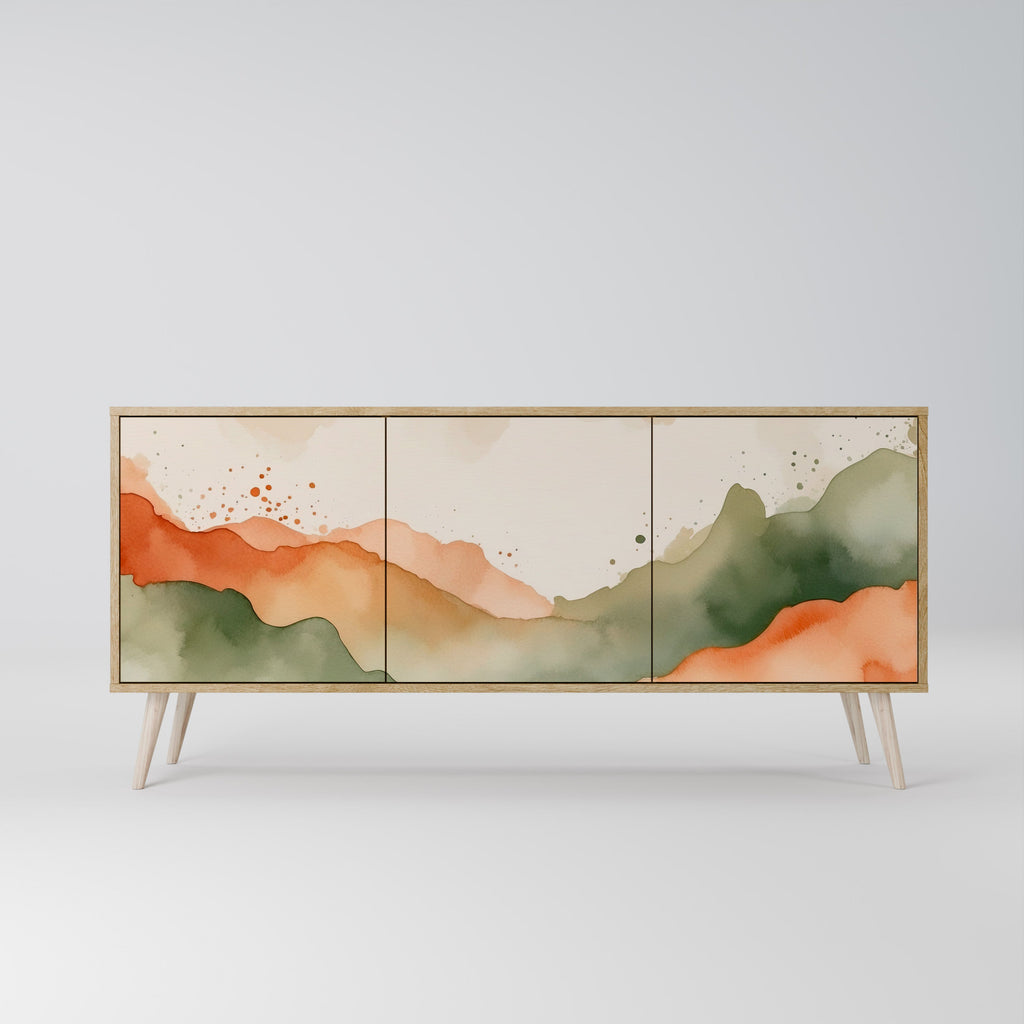 WATERCOLOUR PEAKS 3-türiges Sideboard in Eichenoptik