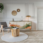 WATERCOLOUR PEAKS Sideboard mit 3 Türen in Eiche-Optik