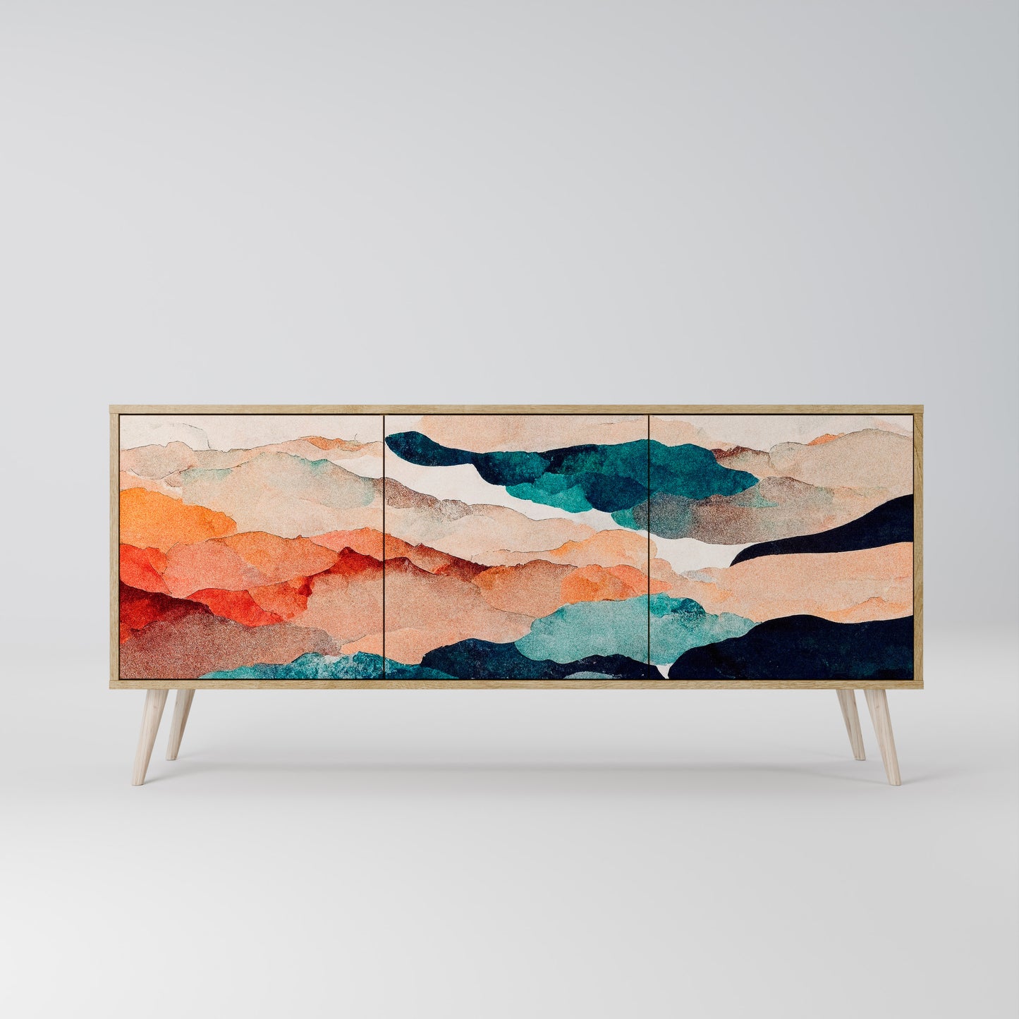 ABSTRACT LANDSCAPE 3-türiges Sideboard