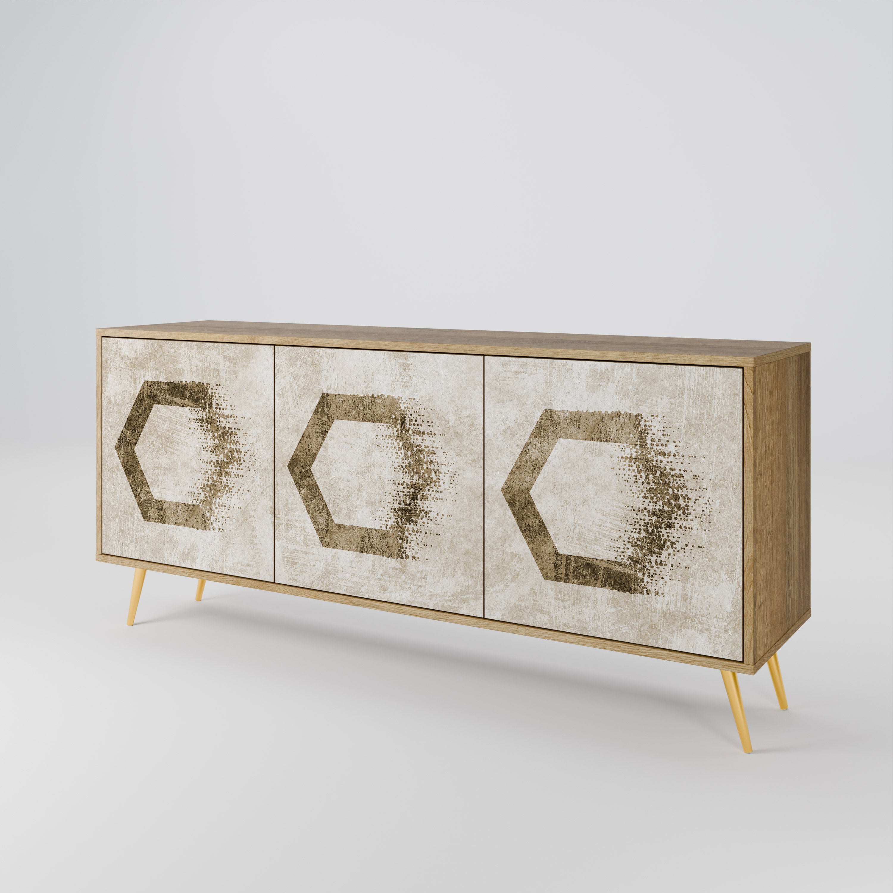 HEXAGONAL SHAPES 3-türiges Sideboard