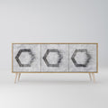 HEXAGONAL FIGURES 3-Door Sideboard in Oak Effect