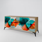 CIRCULAR RHAPSODY Sideboard mit 3 Türen in Eiche-Optik