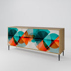 CIRCULAR RHAPSODY Sideboard mit 3 Türen in Eiche-Optik