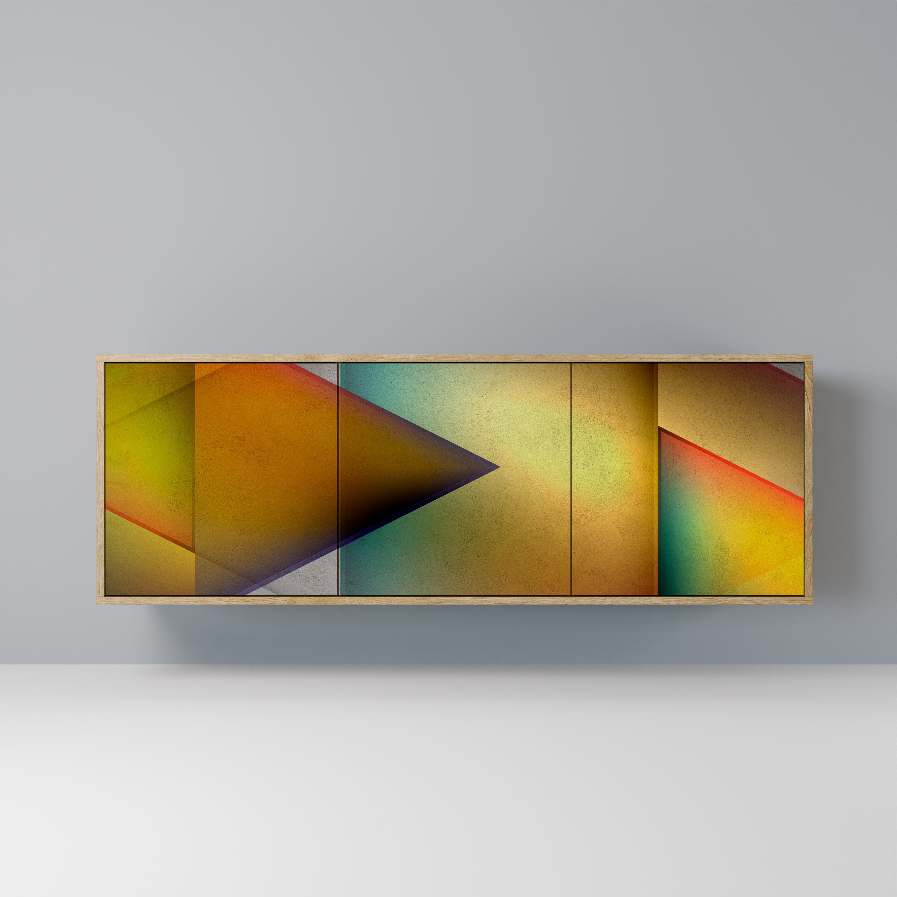 PIERCING SHARPNESS 3-türiges Sideboard in Eichenoptik