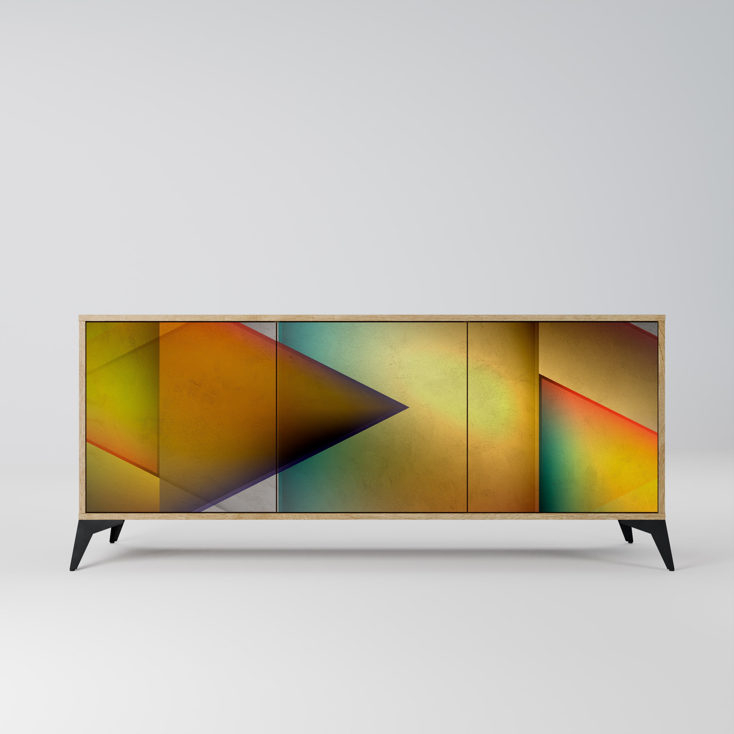 PIERCING SHARPNESS 3-türiges Sideboard in Eichenoptik