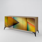 PIERCING SHARPNESS 3-Door Sideboard in Oak Effect