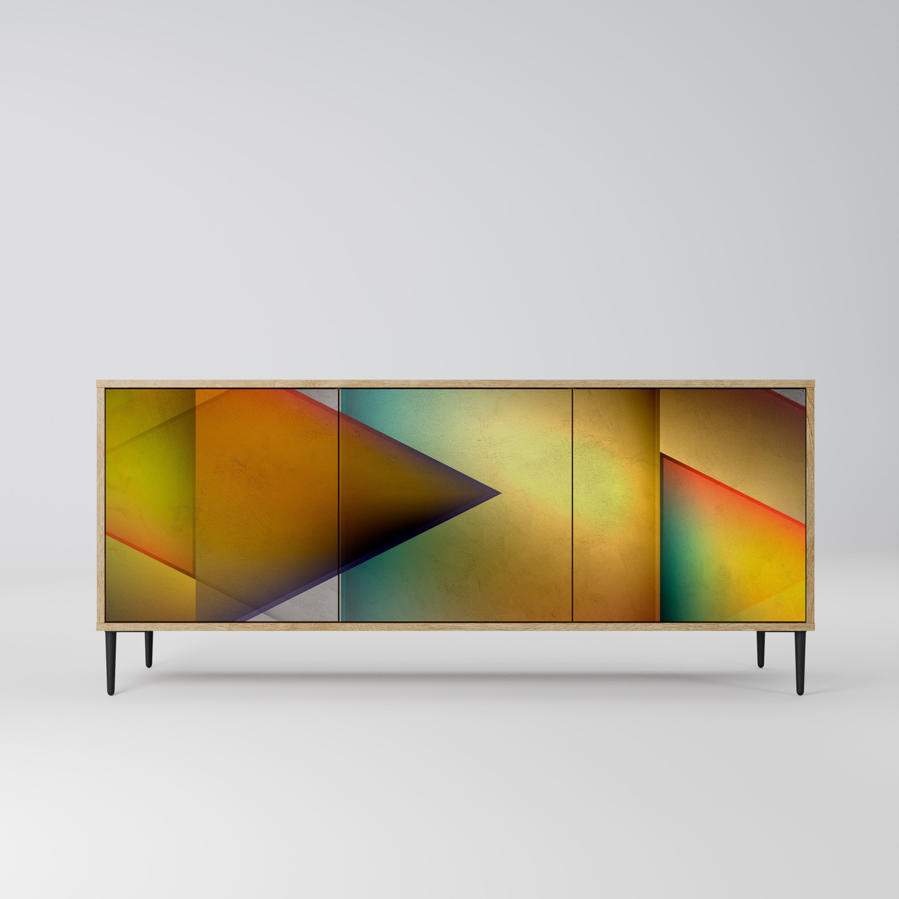 PIERCING SHARPNESS 3-türiges Sideboard in Eichenoptik
