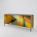 PIERCING SHARPNESS 3-Door Sideboard in Oak Effect