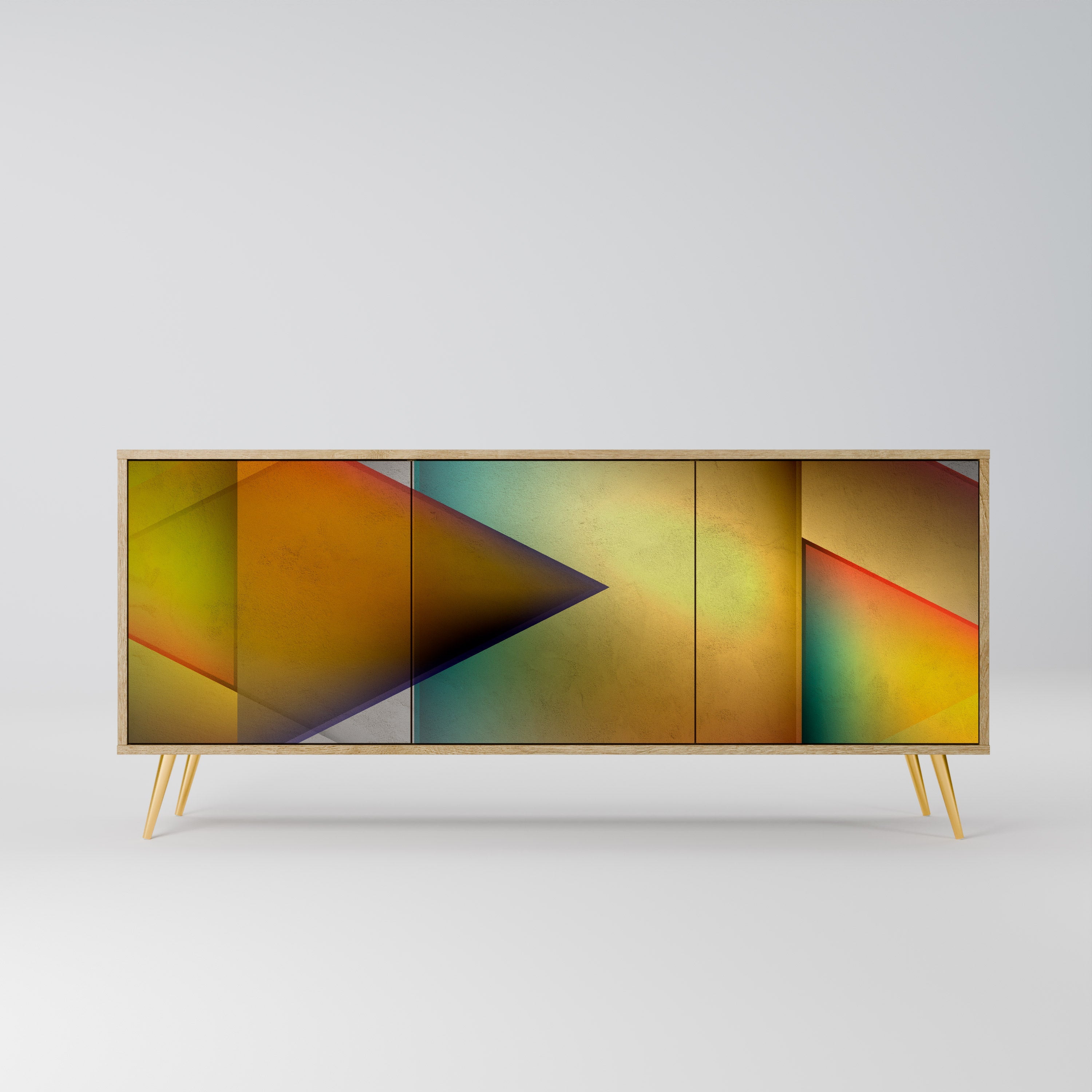 PIERCING SHARPNESS 3-türiges Sideboard in Eichenoptik