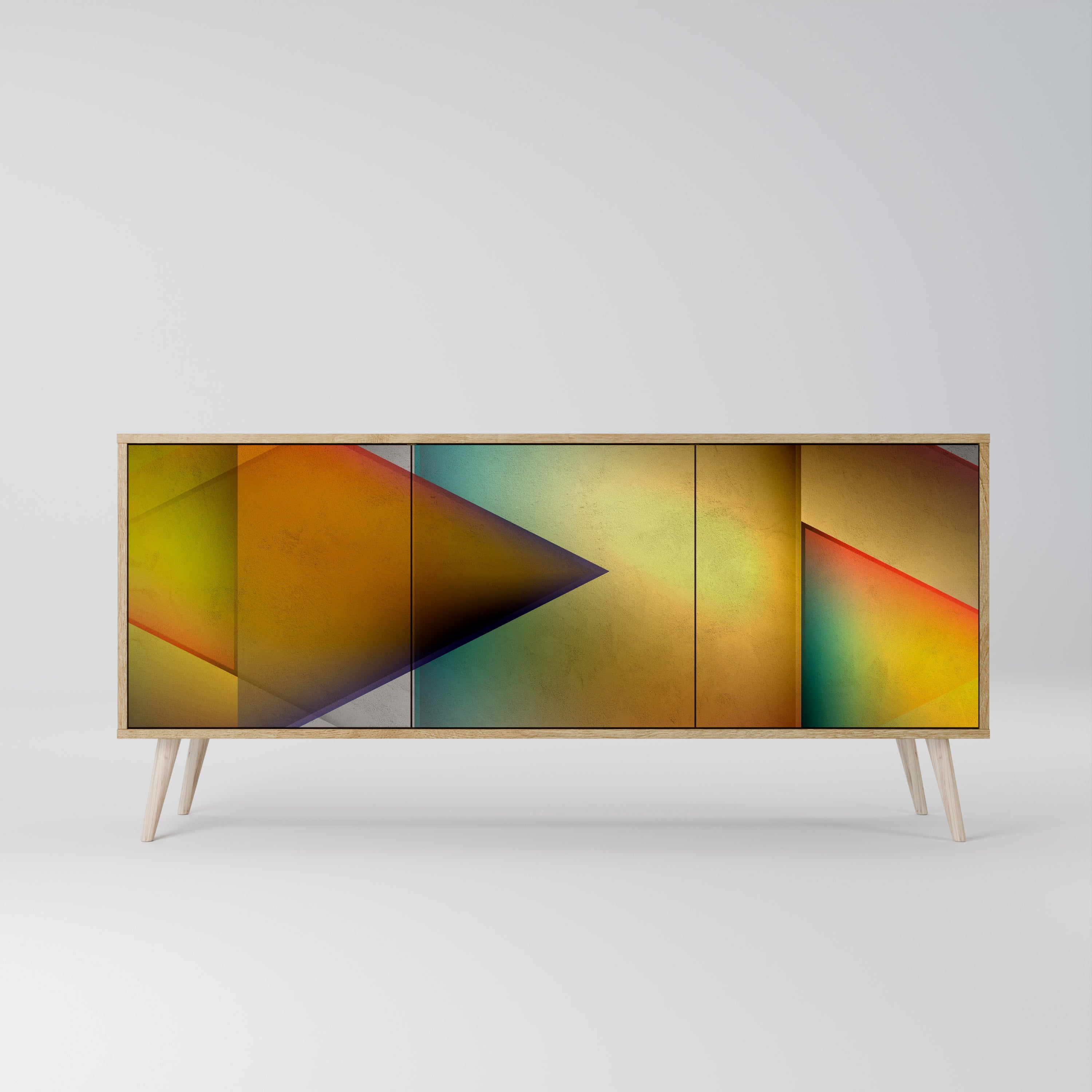 PIERCING SHARPNESS 3-türiges Sideboard in Eichenoptik