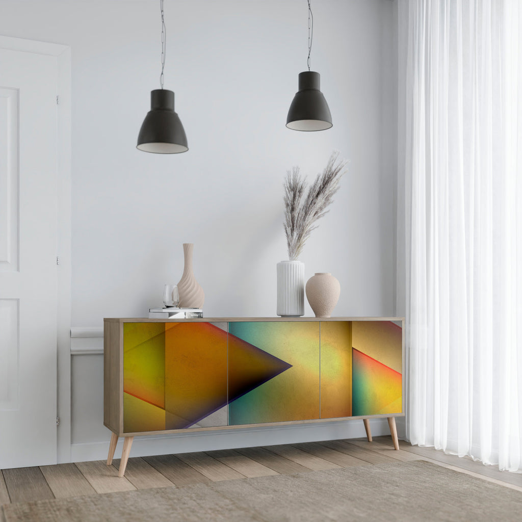 PIERCING SHARPNESS 3-türiges Sideboard in Eichenoptik